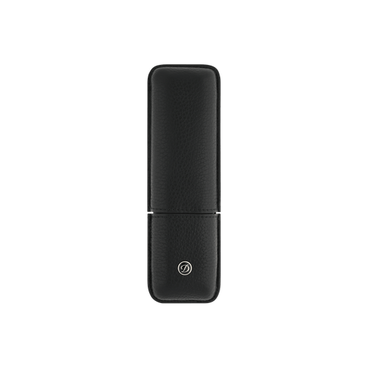 S.T. Dupont Rigid Pen Case x2 Black Leather