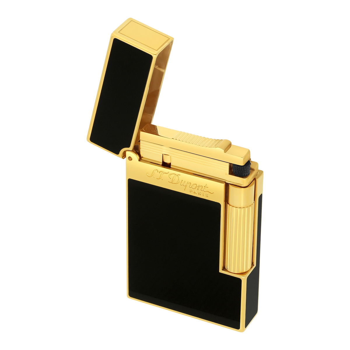 S.T. Dupont Ligne 2 - Laque Noire - Yellow Gold — detail view