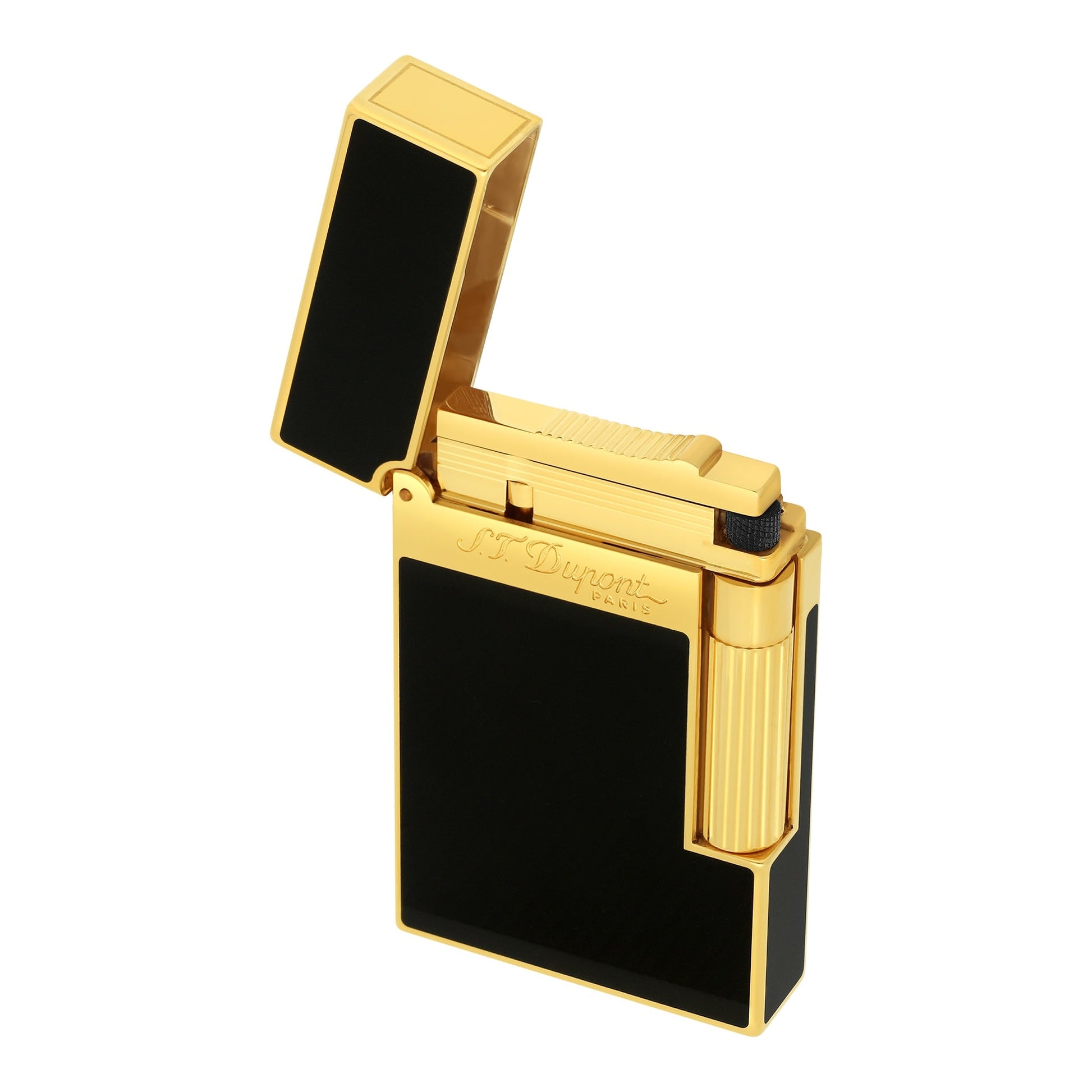S.T. Dupont Ligne 2 - Laque Noire - Yellow Gold — detail view