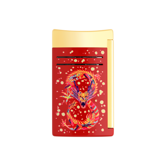 S.T. Dupont Lighter Dragon Burgun Goldn