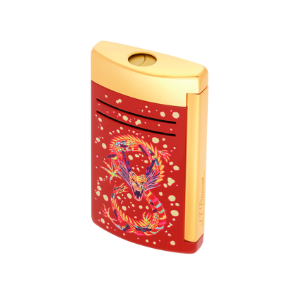 S.T. Dupont Lighter Dragon Burgun Goldn — detail view