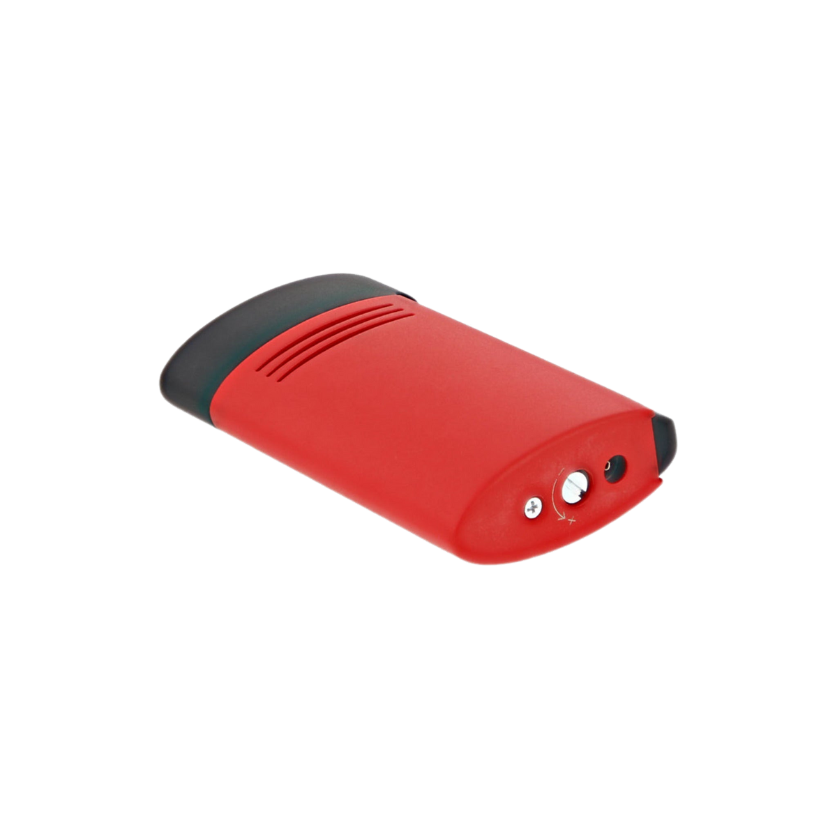 Briquet S.T. Dupont mat rouge — vue de trois quarts