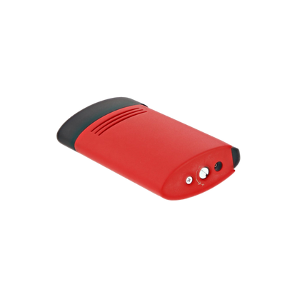 Briquet S.T. Dupont mat rouge — vue de trois quarts