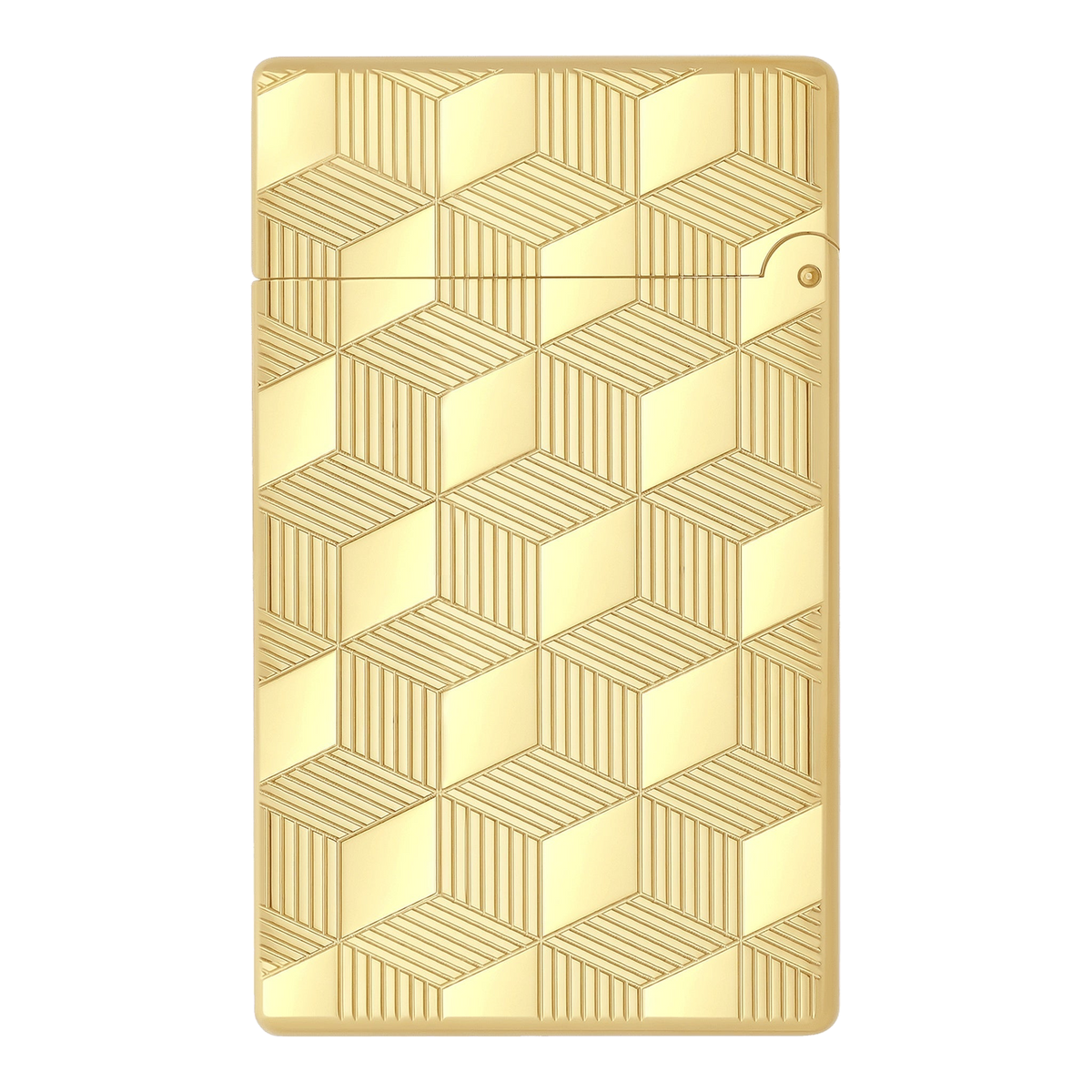 S.T. Dupont Initial - dorée - Cube — vue de trois quarts