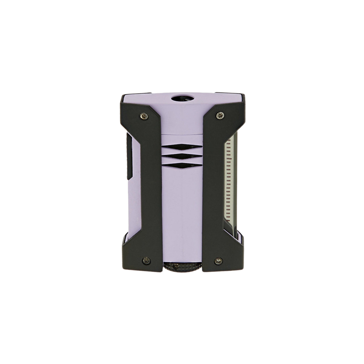 Briquet S.T. Dupont extrême noir mat lilas — vue de trois quarts