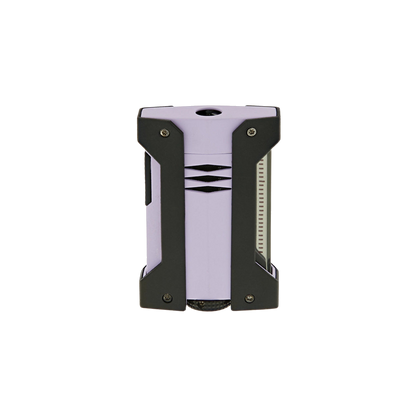 Briquet S.T. Dupont extrême noir mat lilas — vue de trois quarts