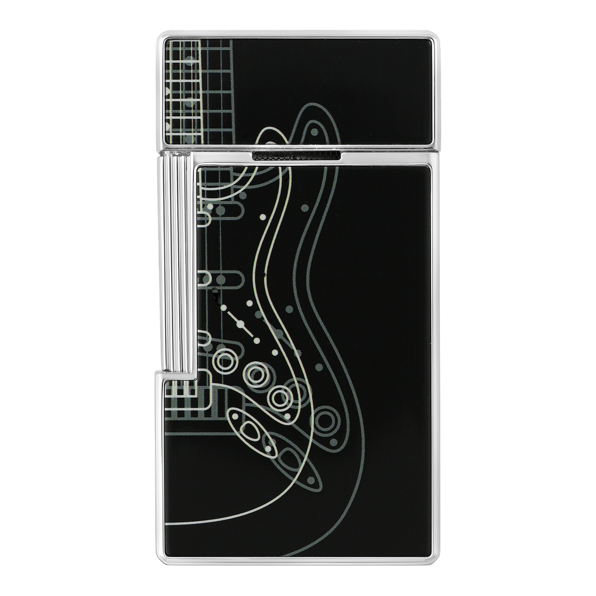 S.T. Dupont Fender - Biggy noir chrome — vue de trois quarts