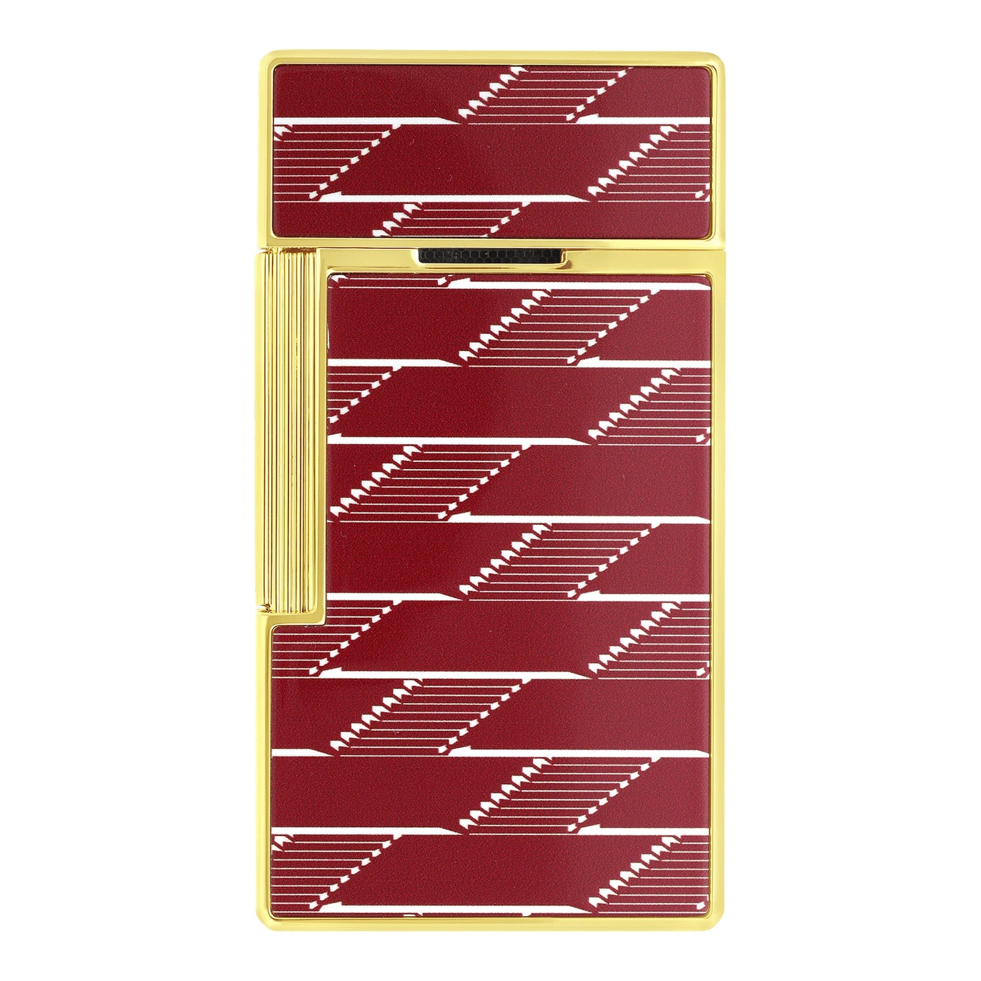 S.T. Dupont Biggy - Laque Brillante Monogram 1872 - Burgundy — angle view