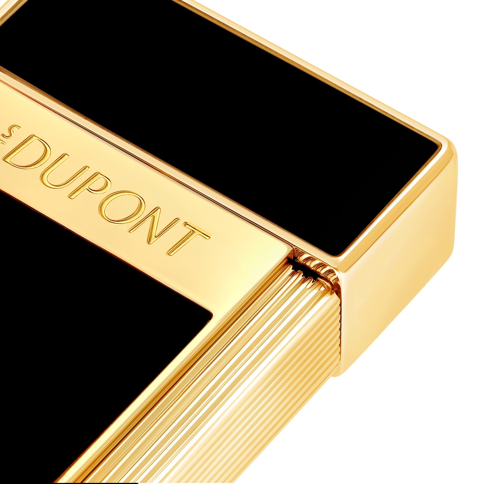 S.T. Dupont Biggy - Laque Brillante Noire - Gold — alternate view