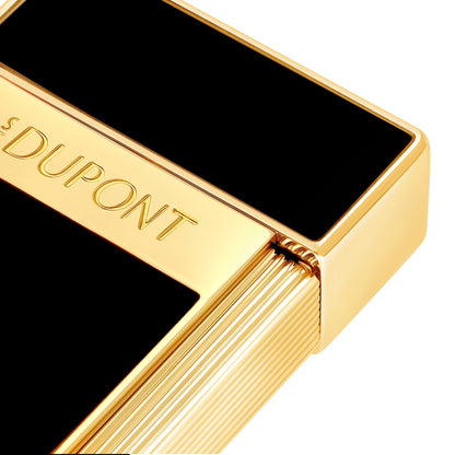 S.T. Dupont Biggy - Laque Brillante Noire - Gold — alternate view