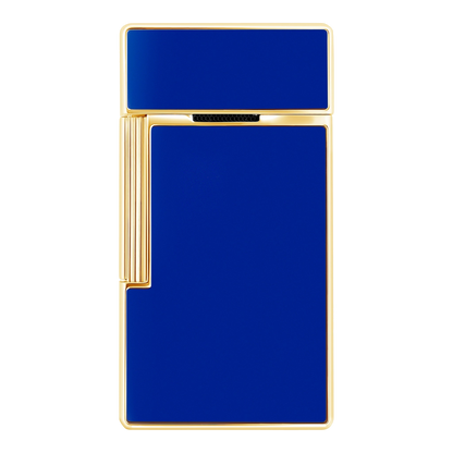 S.T. Dupont Biggy - laque brillante bleue — vue de trois quarts