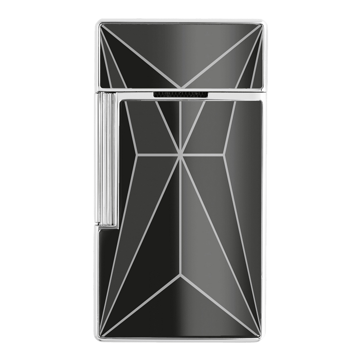 S.T. Dupont Biggy - Fire X laque brillante noire — vue de trois quarts