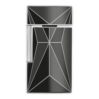 S.T. Dupont Biggy - Fire X laque brillante noire — vue de trois quarts