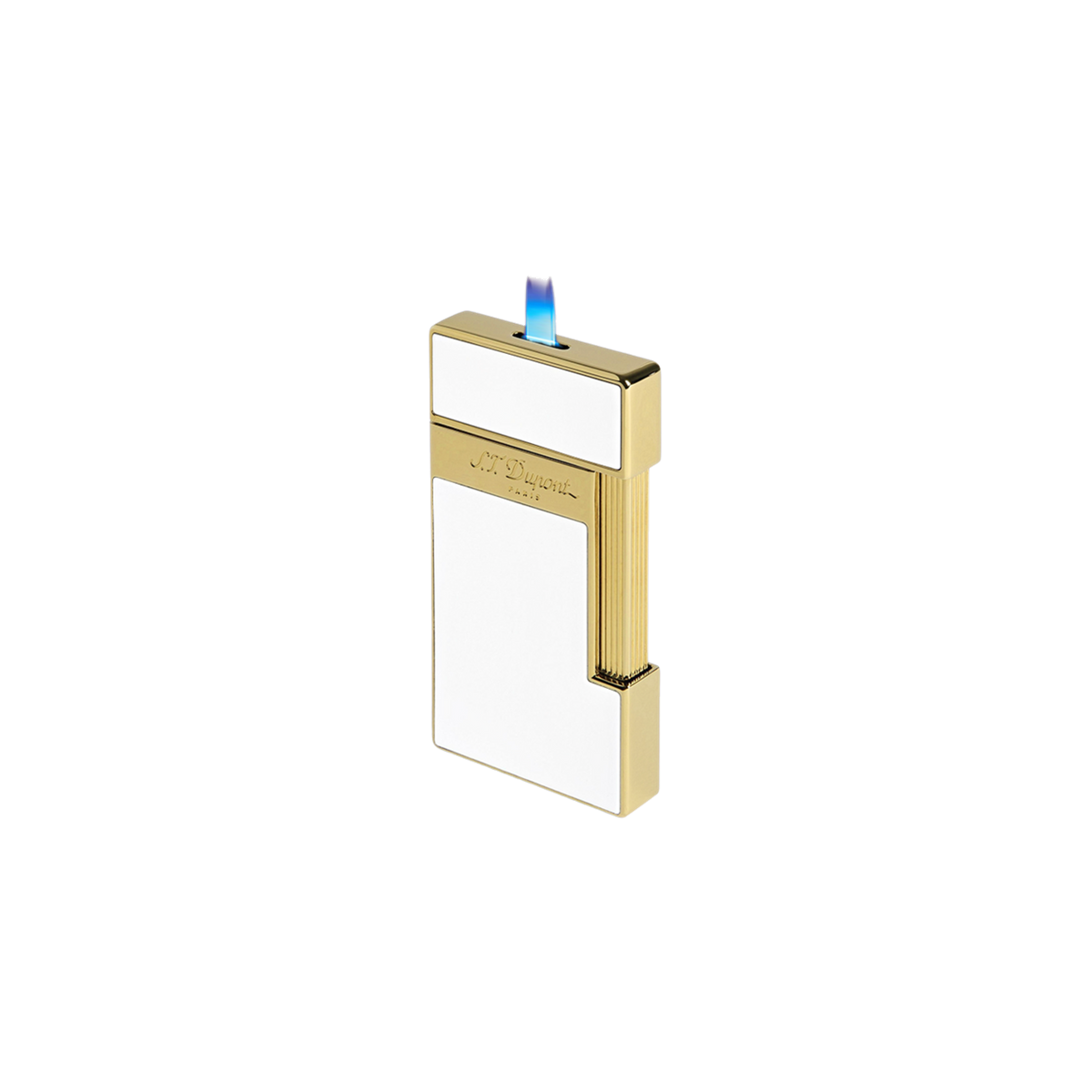 S.T. Dupont Slimmy Lighter White Lacquer Golden 028004