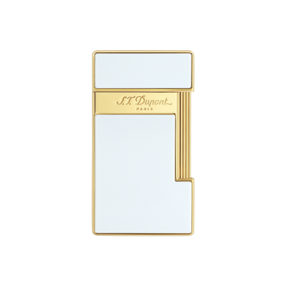 S.T. Dupont Slimmy Lighter White Lacquer Golden 028004