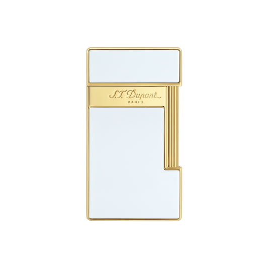 S.T. Dupont Slimmy Lighter White Lacquer Golden 028004