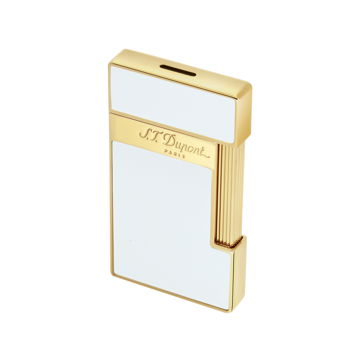 S.T. Dupont Slimmy Lighter White Lacquer Golden 028004