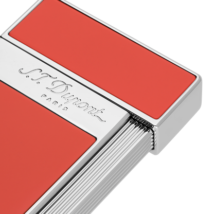S.T. Dupont Lighter Coral Lacquer Chrome — alternate view