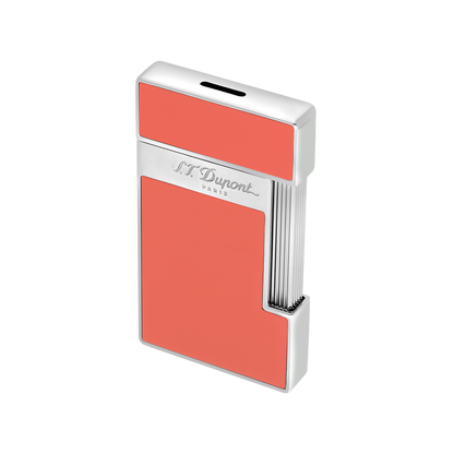 S.T. Dupont Lighter Coral Lacquer Chrome — detail view