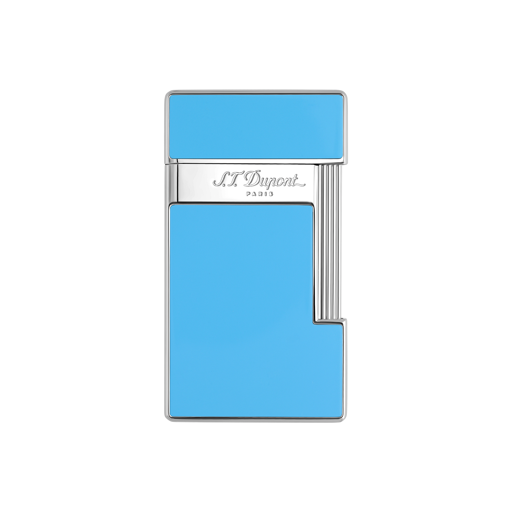 S.T. Dupont Lighter Lightblue Laq Chrome