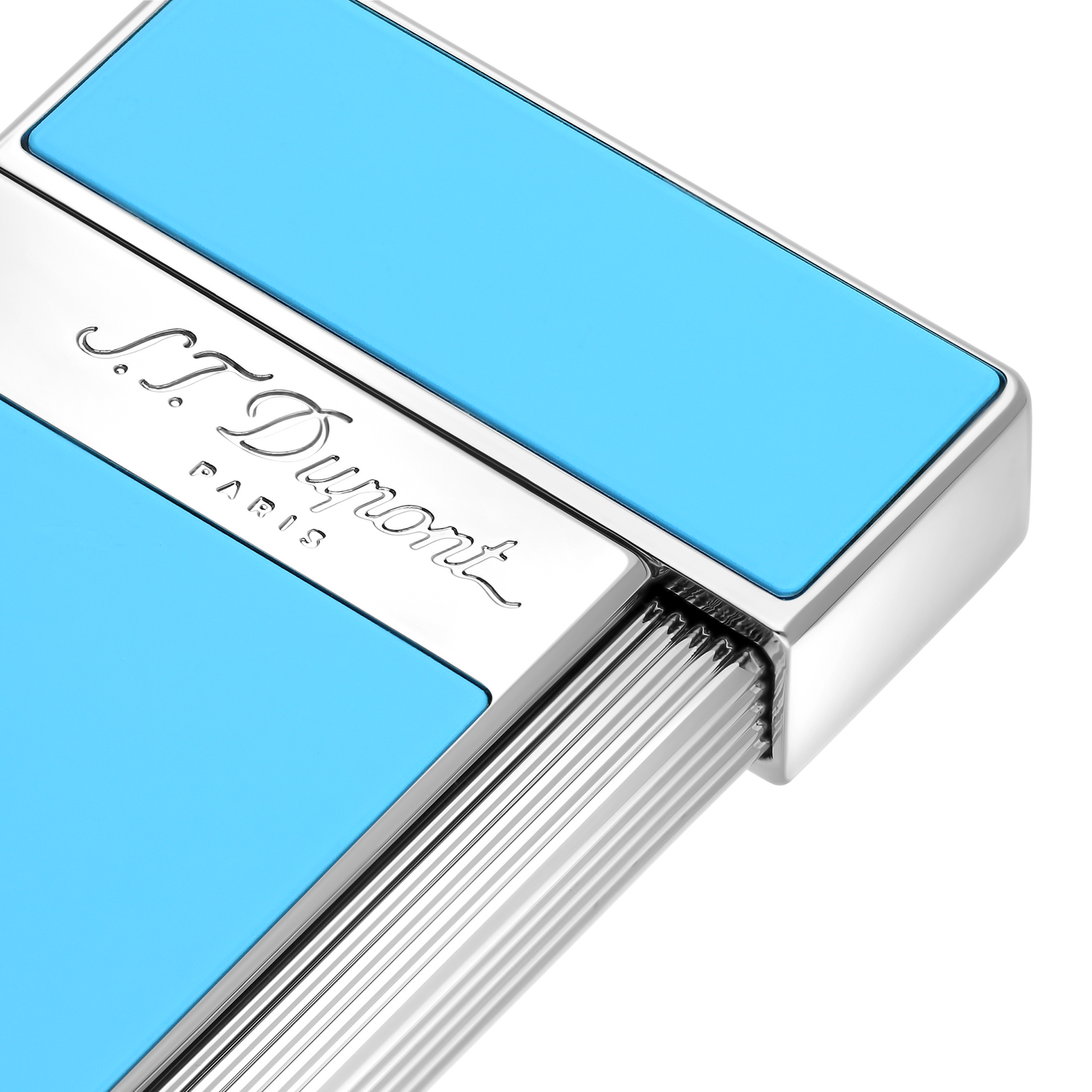 S.T. Dupont Lighter Lightblue Laq Chrome — alternate view