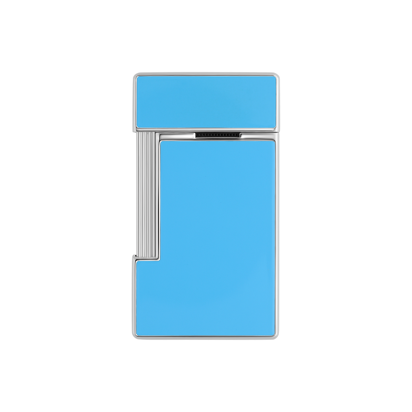 S.T. Dupont Lighter Lightblue Laq Chrome — angle view