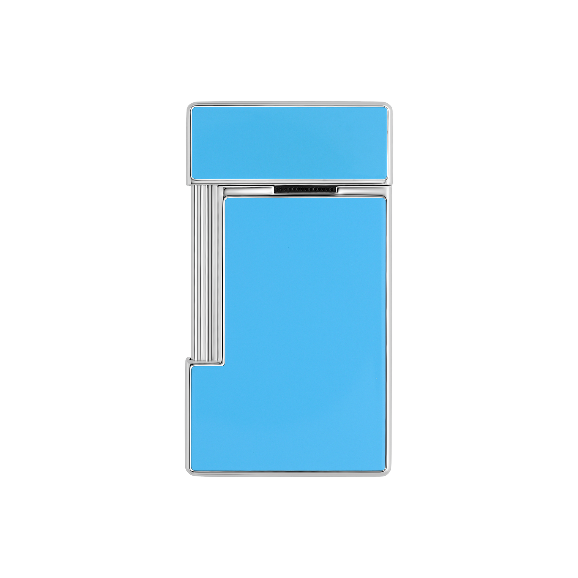 S.T. Dupont Lighter Lightblue Laq Chrome — angle view