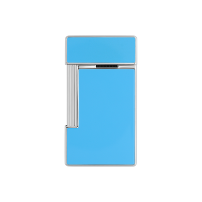 S.T. Dupont Lighter Lightblue Laq Chrome — angle view