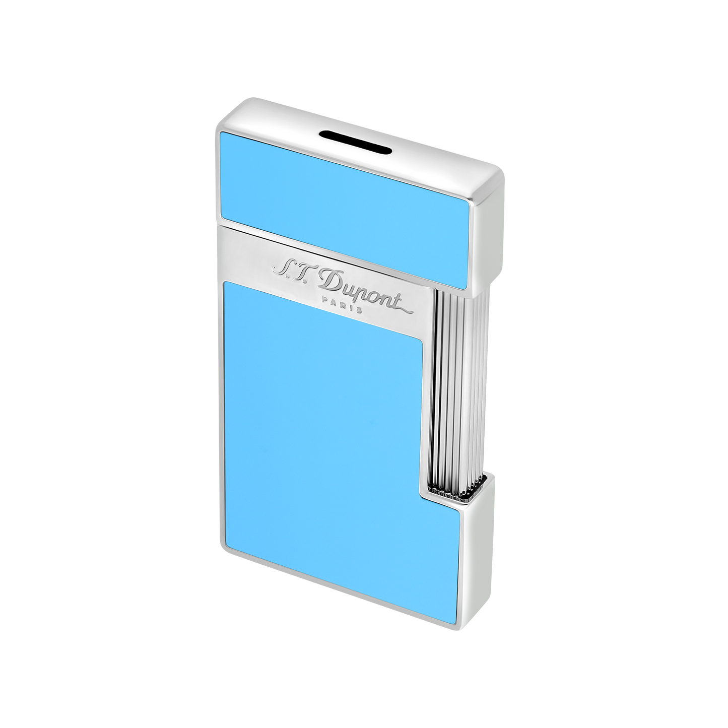S.T. Dupont Slimmy - Lighter Lightblue Laq Chrome — view 5