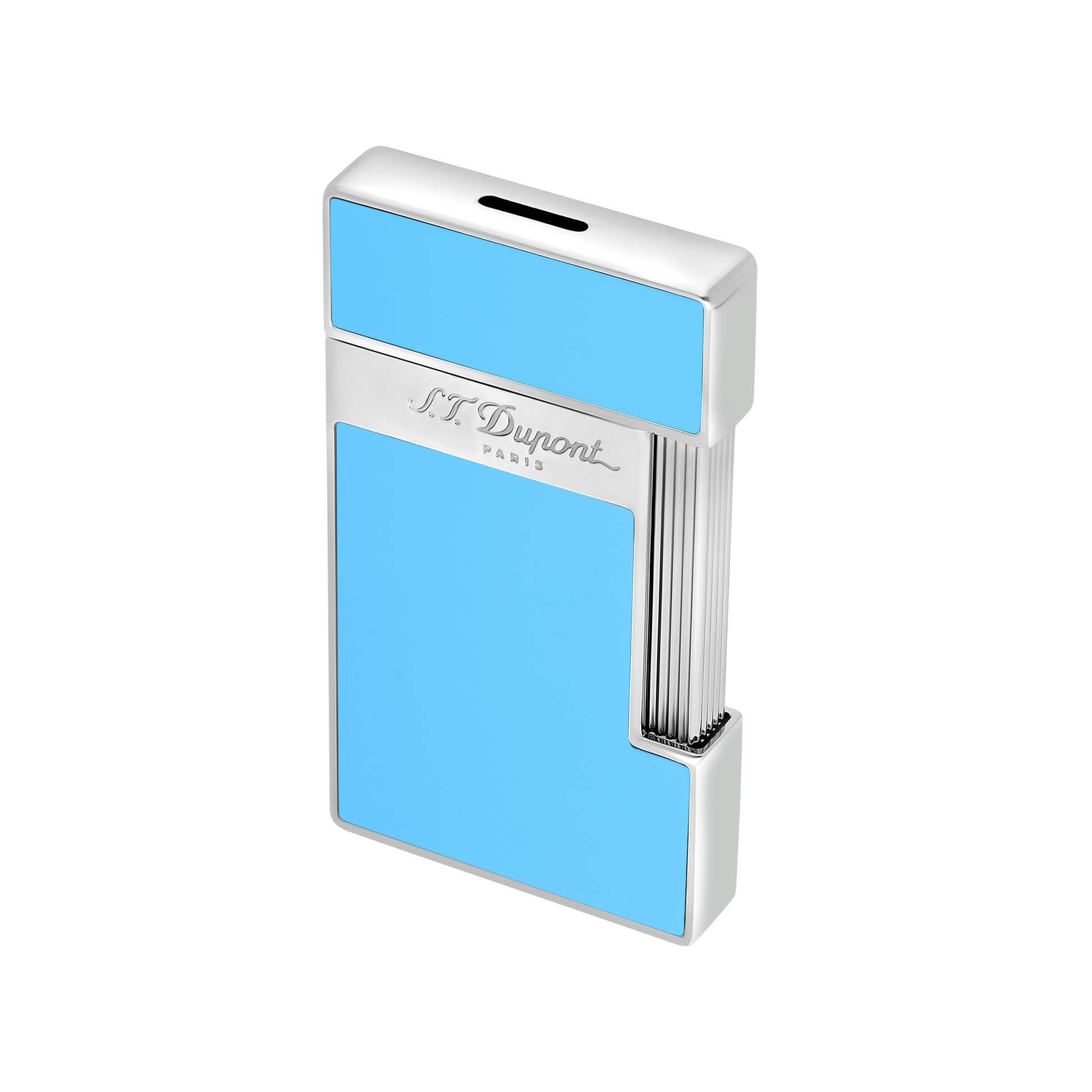 S.T. Dupont Slimmy - Lighter Lightblue Laq Chrome — view 5