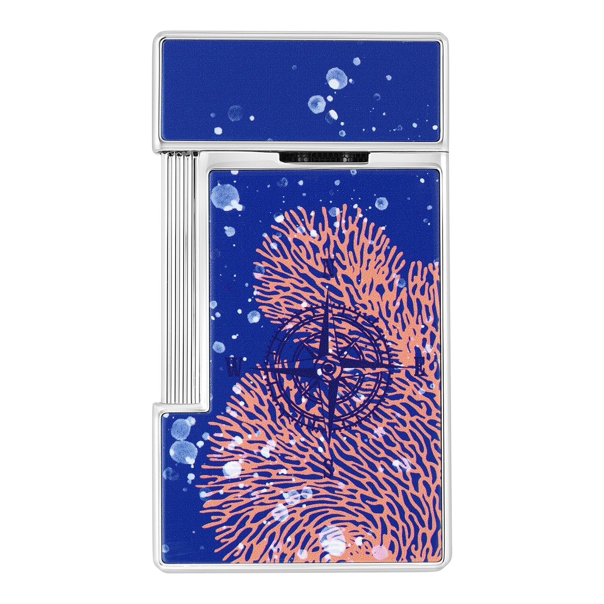 S.T. Dupont Vanikoro - Slimmy Chrome Lighter — angle view