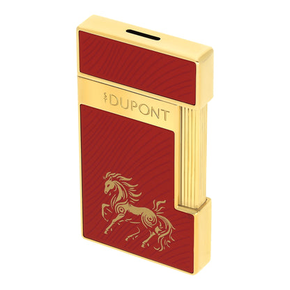 S.T. Dupont Chinese New Year Horse - Slimmy - Rouge Red Doré Golden — detail view