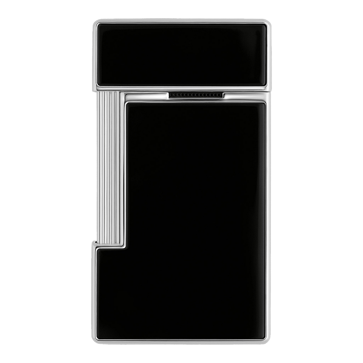 S.T. Dupont Slimmy - Laque Brillante Noire - Trim-Chrome — angle view