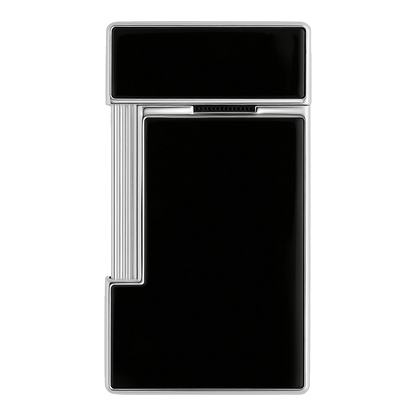 S.T. Dupont Slimmy - Laque Brillante Noire - Trim-Chrome — angle view
