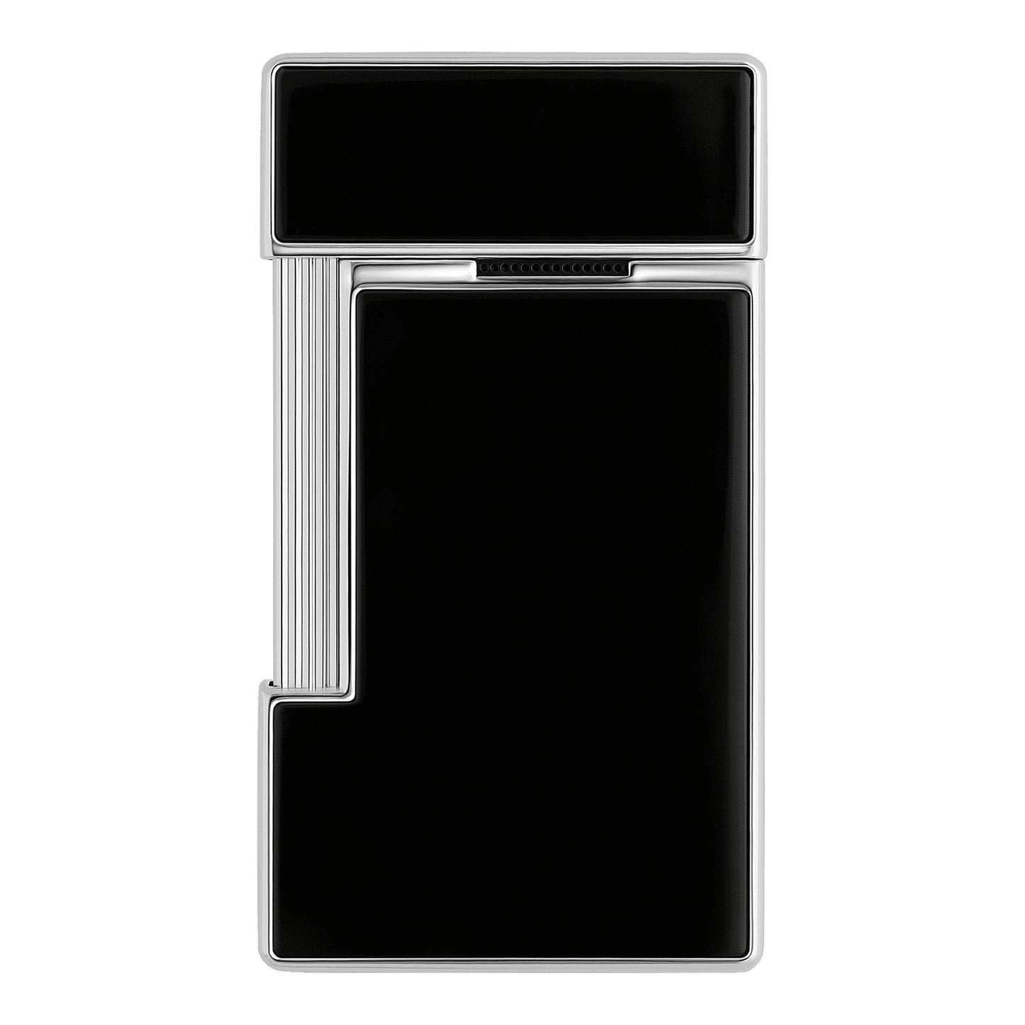 S.T. Dupont Slimmy - Laque Brillante Noire - Trim-Chrome — angle view