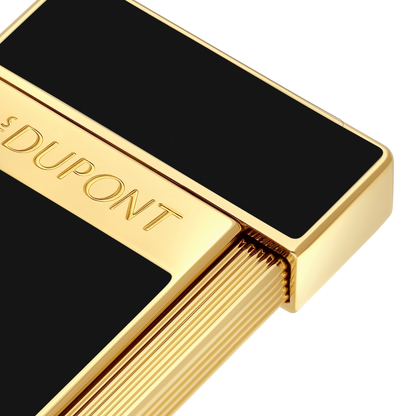 S.T. Dupont Slimmy - Laque Brillante Noire - Trim-Gold — alternate view