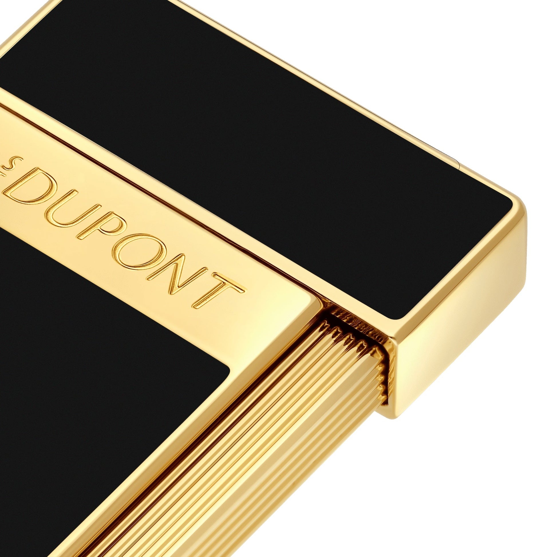 S.T. Dupont Slimmy - Laque Brillante Noire - Trim-Gold — alternate view