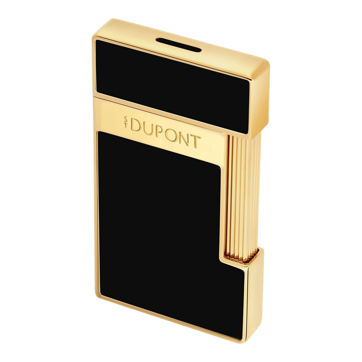S.T. Dupont Slimmy - Laque Brillante Noire - Trim-Gold — detail view