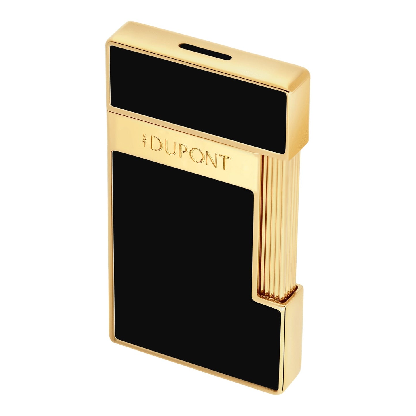 S.T. Dupont Slimmy - Laque Brillante Noire - Trim-Gold — detail view