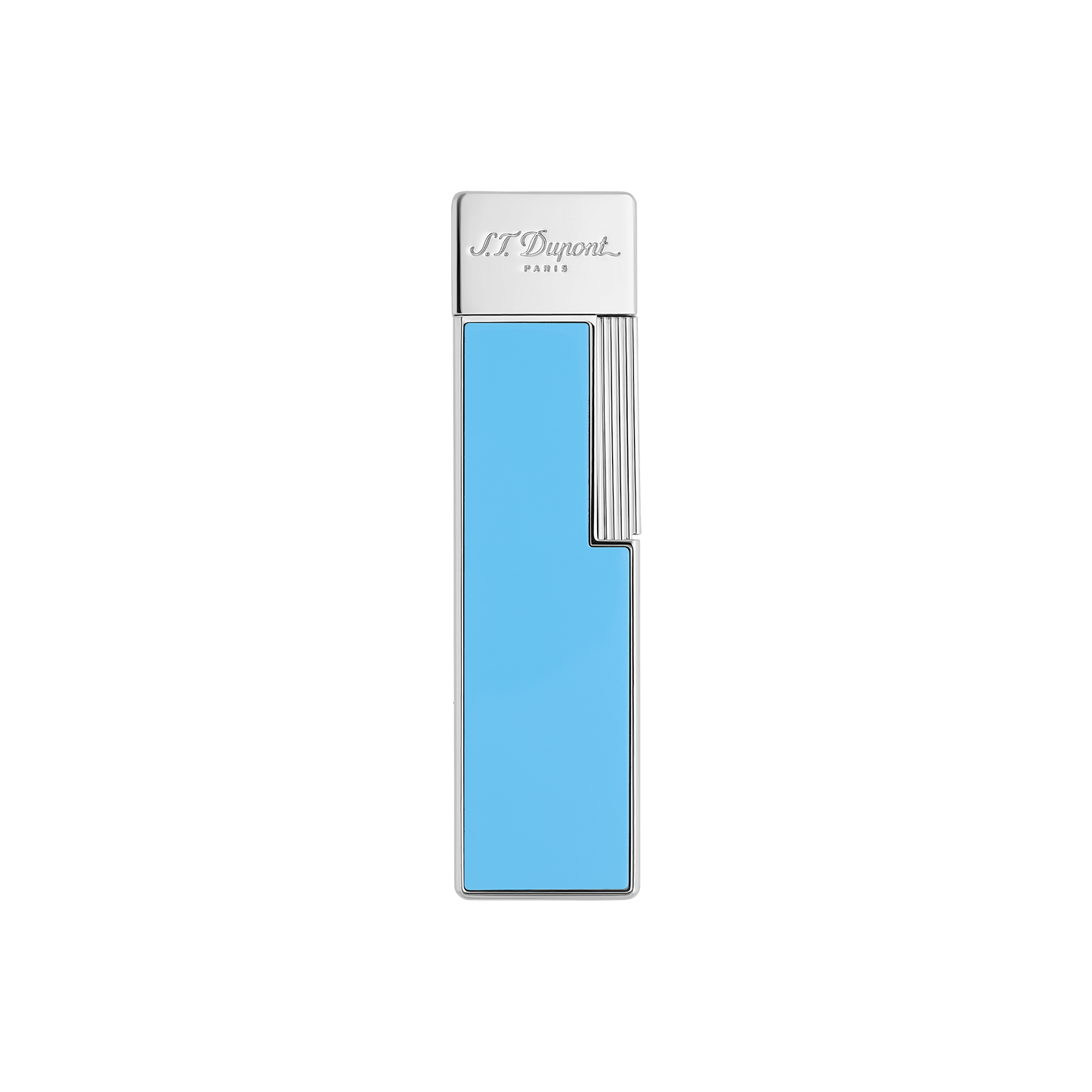 S.T. Dupont Lighter Lightblue Lacq Chrom