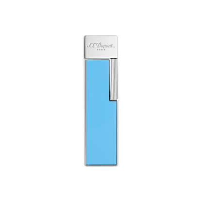 S.T. Dupont Lighter Lightblue Lacq Chrom