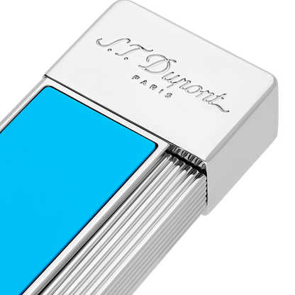 S.T. Dupont Lighter Lightblue Lacq Chrom — alternate view