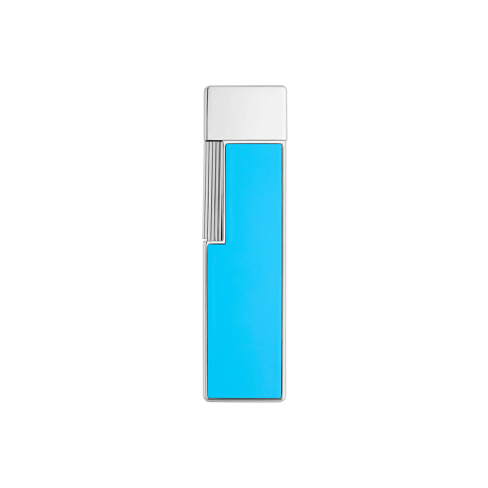 S.T. Dupont Lighter Lightblue Lacq Chrom — angle view
