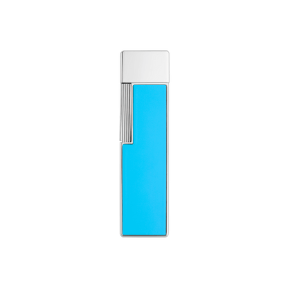 S.T. Dupont Lighter Lightblue Lacq Chrom — angle view