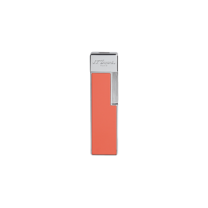 Briquet S.T. Dupont laque corail chrome — vue de détail