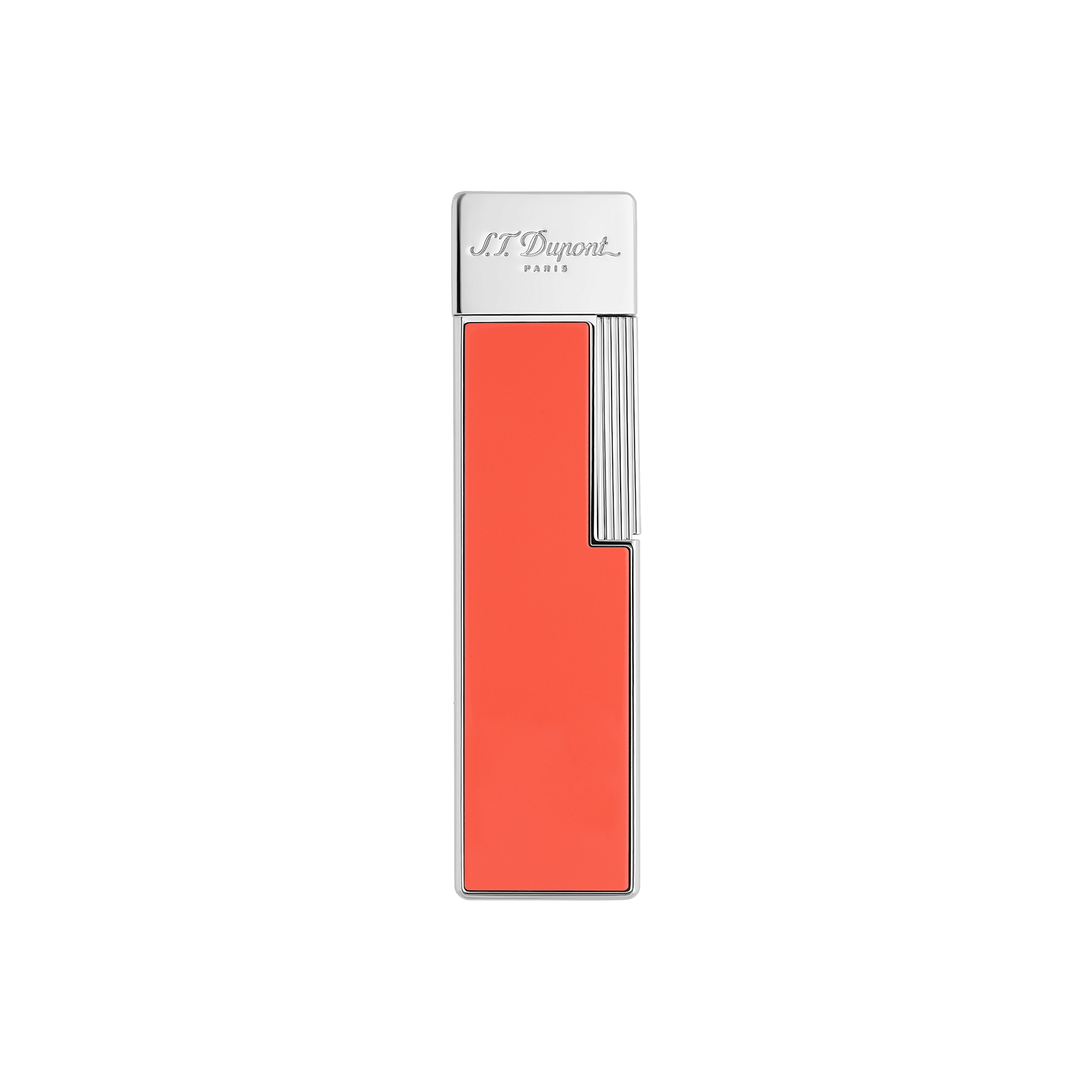 S.T. Dupont Lighter Coral Lacquer Chrome