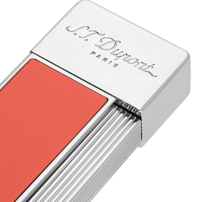 S.T. Dupont Lighter Coral Lacquer Chrome — alternate view