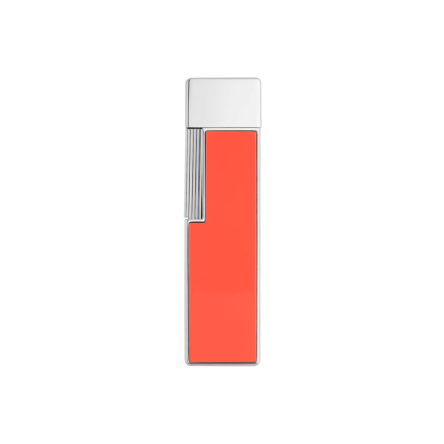 S.T. Dupont Lighter Coral Lacquer Chrome — angle view