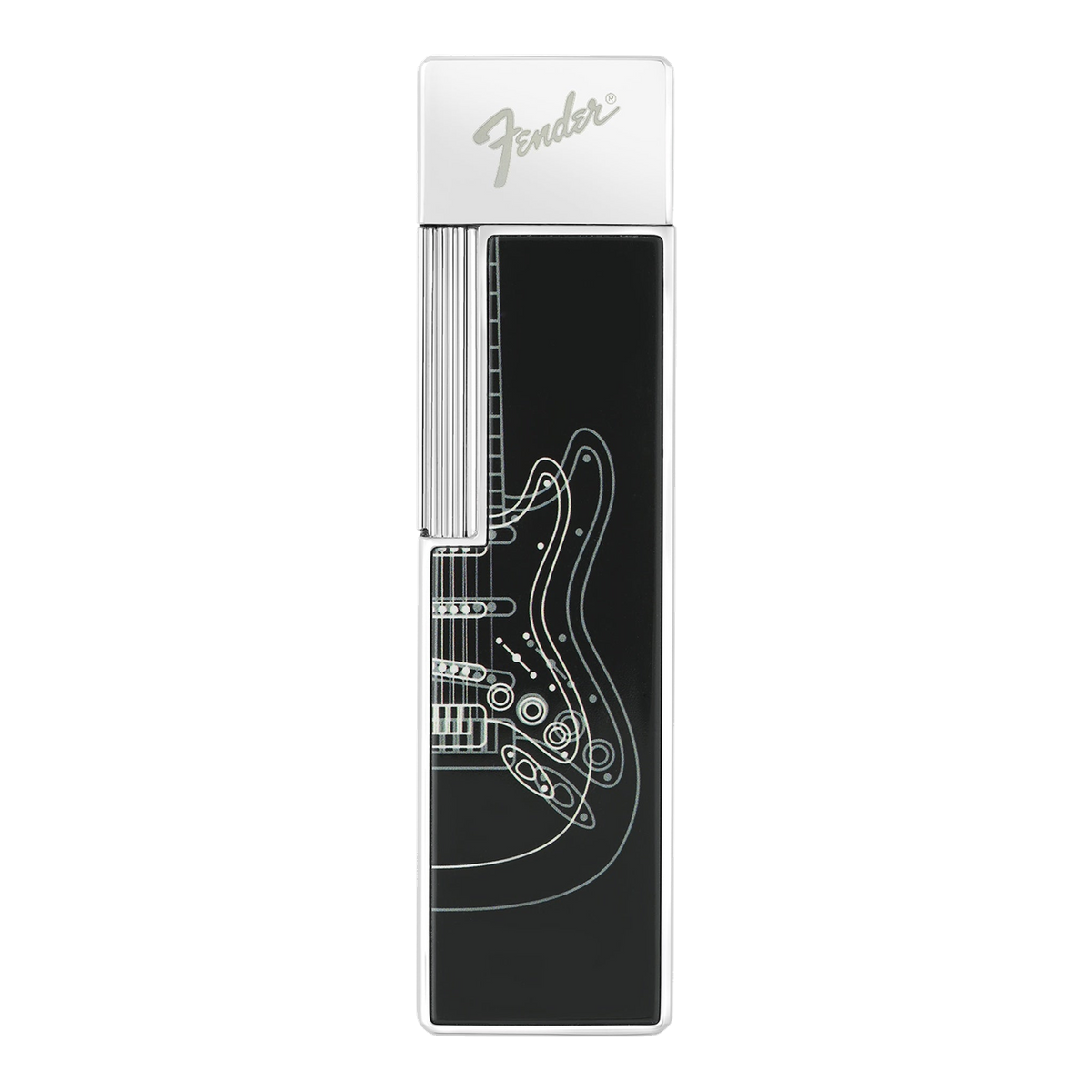 S.T. Dupont Fender - Twiggy Noir Black Chrome — angle view