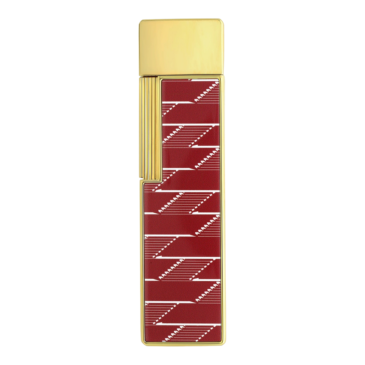 S.T. Dupont Twiggy - Laque Brillante Monogram 1872 - Burgundy — angle view